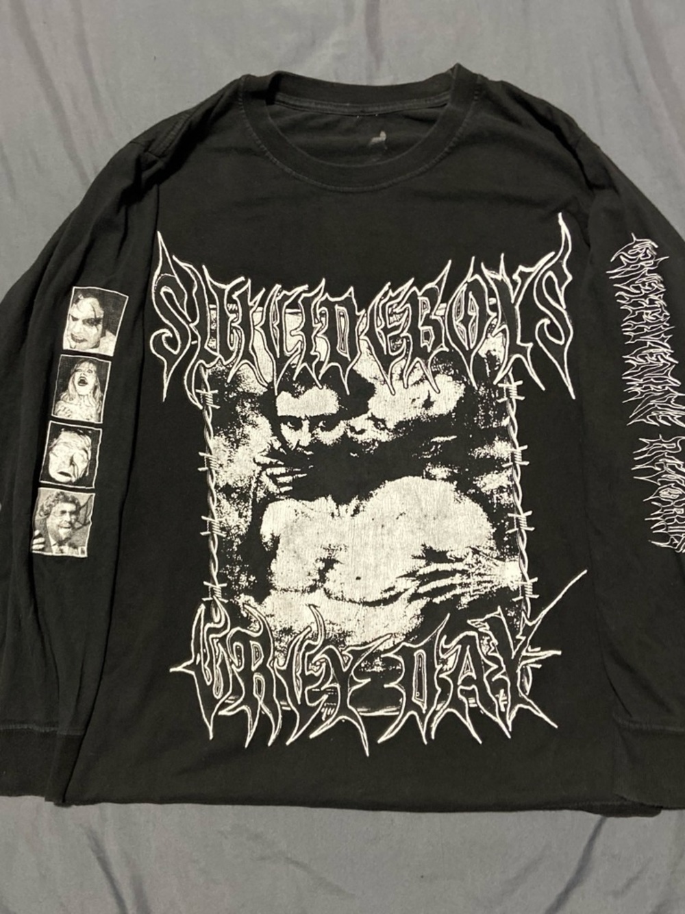 Black Silent Boys Graphic Long-Sleeve Tee